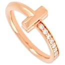 Anello T One di Tiffany & Co. in oro rosa