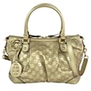 Sac tote Gucci Sukey en or métallisé