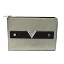 Louis Vuitton Epi Pochette Plat Epi Platine M62092 Clutch Bag