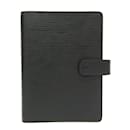 Cubierta de planificador personal Louis Vuitton Epi Tamaño Negro Agenda MM R20042