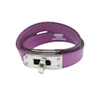 Bracelete Hermes Kelly Double Tour em Roxo - Hermès