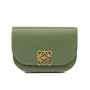 Porte-cartes Loewe Goya en cuir vert