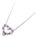 Colar Sentimental Heart em safira rosa e diamante da Tiffany & Co.