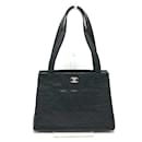 Chanel Black Leather Tote Bag