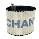 Bracciale in tessuto blu vintage Chanel