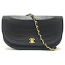 Borsa a spalla in pelle nera Chanel