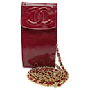 Chanel Red Leather Shoulder Bag