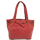 Chanel Vintage Rote Leder Tragetasche