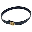 Ceinture en cuir vintage bleu marine Chanel