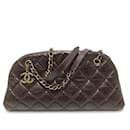 Sac fourre-tout en cuir marron Chanel