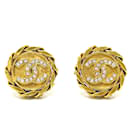 Boucles d'oreilles Chanel CC Mark en or