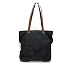 Chanel Black Denim Tote Bag