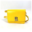 Sac à épaule en cuir jaune Balenciaga