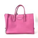 Borsa a spalla in pelle rosa Balenciaga