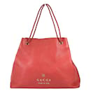 Sac fourre-tout en cuir rouge Gucci