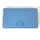 Bolso de hombro Gucci Micro Guccissima azul