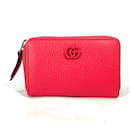 Porta-moedas de couro rosa Gucci