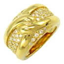 Bague en or jaune Cartier avec diamants pavés