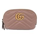 Pochette Gucci GG Marmont en cuir rose