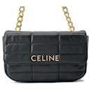 Bolsa de Ombro Celine Chain Matelassé Monocromática - Céline