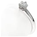 Tiffany Platinum Solitaire Diamond Band Ring - Tiffany & Co