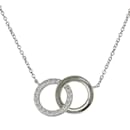 Tiffany Interlocking Necklace in 18K White Gold with Diamond - Tiffany & Co