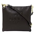 Loewe Women's Dark Brown Leather Pochette Shoulder Bag