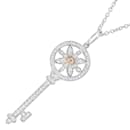 Tiffany Daisy Key Necklace in Pink Gold and Platinum - Tiffany & Co