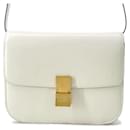 Celine White Leather Shoulder Bag - Céline