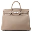 Hermes Birkin 40 Handtasche aus Etoupe Togo - Hermès