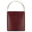 Bolsa Cartier Trinity em couro vermelho vinho