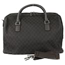 Sac Boston en toile GG marron foncé Gucci