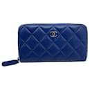 Chanel Medium Blue Lambskin Coin Purse