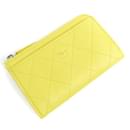 Chanel Yellow Leather Card Case