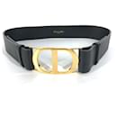 Ceinture en cuir noir Christian Dior