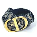 Christian Dior Navy CD Buckle Belt