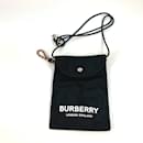 Borsa a spalla in tessuto nero Burberry