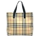 Sac fourre-tout à carreaux beige Burberry