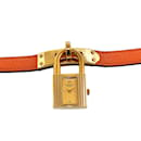 Hermes Kelly Watch Ladies' Gold Quartz Padlock - Hermès