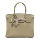 Hermes Birkin 30 Handbag in Gray Beige Togo Leather - Hermès