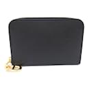 Hermes Black Noir Evergrain Leather Coin Purse - Hermès