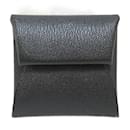 Hermes Bastia Coin Purse in Black Leather - Hermès