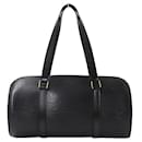 Bolsa de mão Epi para mulheres Soufflot Noir M52222 da Louis Vuitton