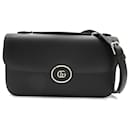 Bolso de hombro de cuero negro Gucci