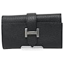 Estuche para 4 llaves Hermes Bearn en cuero de cabra negro - Hermès