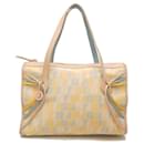 Fendi Beige Canvas and Leather Tote Bag