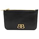 Porte-monnaie en cuir noir Balenciaga