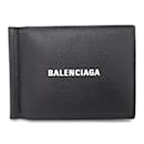 Balenciaga Black Leather Bi-Fold Wallet