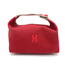 Hermes Red Cloth Handbag - Hermès