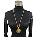 Chanel Gold Plated Engraved Coco Mark Necklace